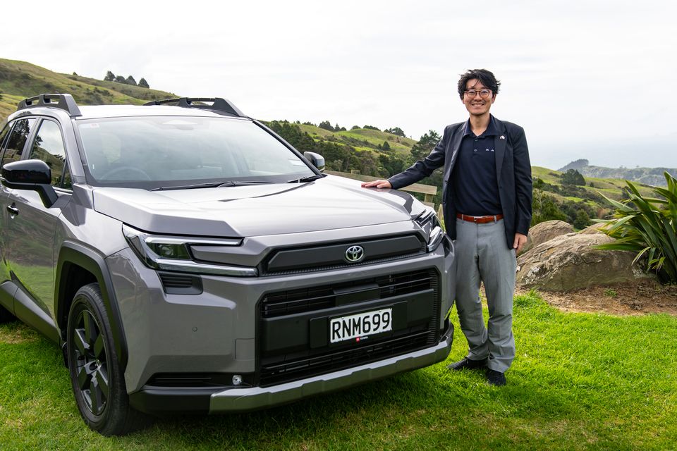 Toyota New Zealand chief executive Tatsuya Ishikawa with the new RAV4.