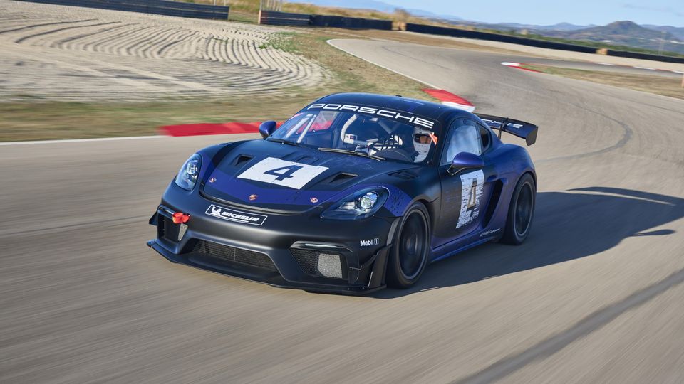 Above: Porsche 718 Cayman GT4 Clubsport.