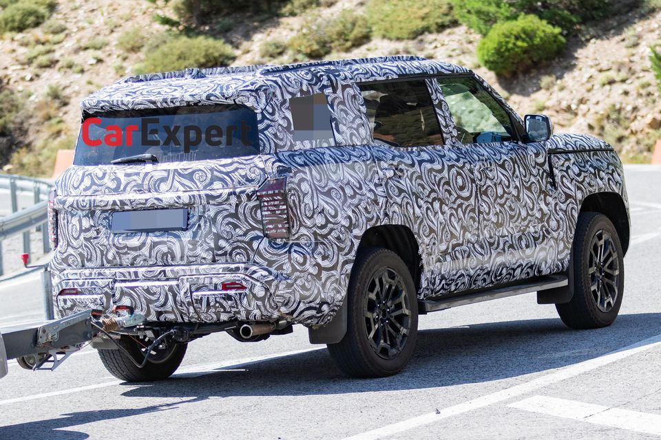 Camouflaged Pajero spied testing