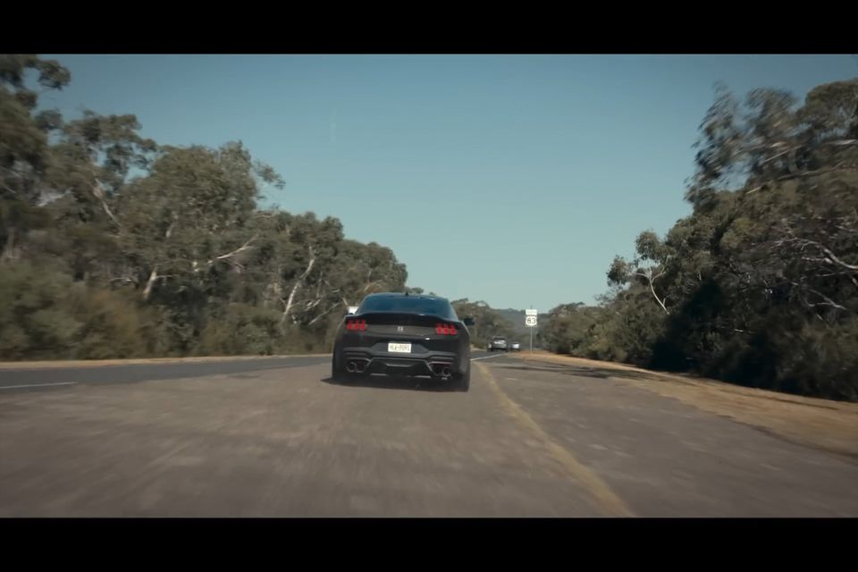 Neeson enters a highway in the film...