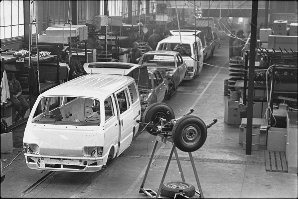 Steel Motor Assemblies' Toyota Christchurch facility 1981.